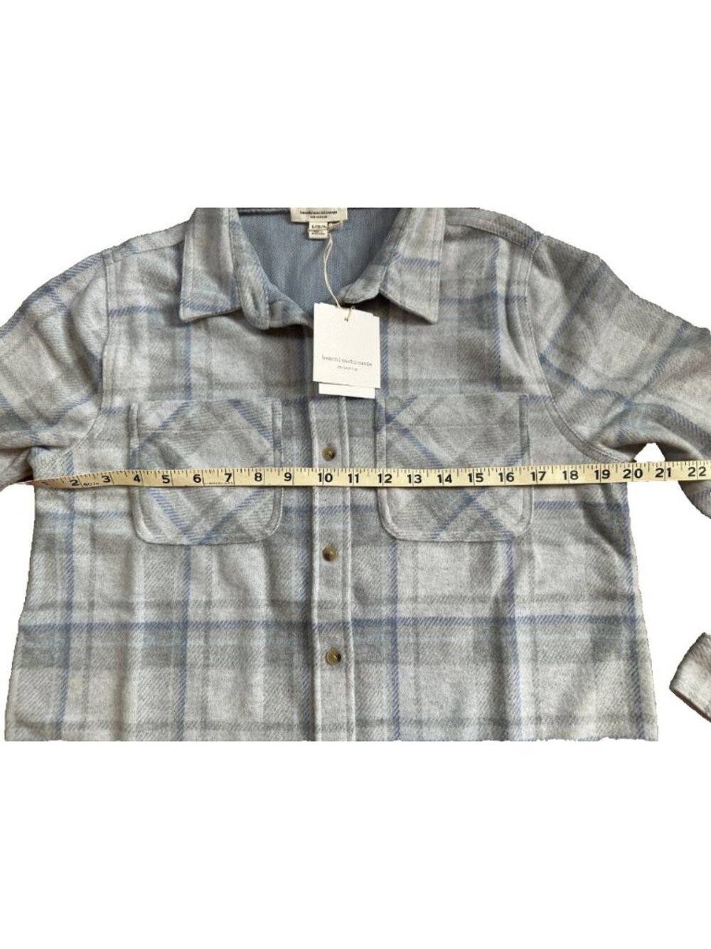 NWT BeachLunchLounge Sally Plaid Shacket Oversized Shirt Jacket S (Nordstrom) - Picture 8 of 11